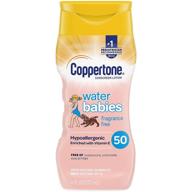 🧴 coppertone waterbabies fragrance free spf 50 sunscreen lotion, tear free, water resistant, top pediatrician recommended brand, broad spectrum uva/uvb protection, 6 ounce logo