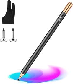 img 4 attached to Joyroom High Sensitivity Capacitive Stylus Pen with Disc Tip and Replacement Tips for Drawing, Writing, Touch Screens - Ideal for Kids, Students, Tablet, Smartphone, iPad