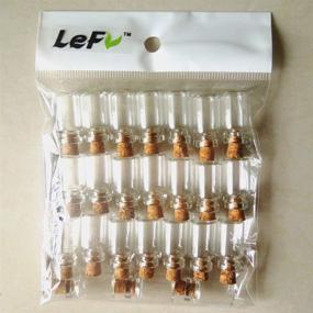 img 2 attached to 🧪 LEFV 50 Mini Glass Bottles: DIY Message Treasure Charm Pendant Kit with Corks & Eye Screws - 1-inch Clear Vials for Miniature Empty Sample Jars