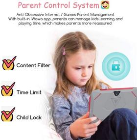 img 1 attached to 👧 Планшет для детей Android 8.1 для обучения - 7-дюймовый экран с разрешением 1024x600 HD IPS, 1 ГБ ОЗУ + 16 ГБ ПЗУ, WiFi, Bluetooth, двойная камера, родительский контроль, 1,8 ГГц четырехъядерный процессор - серый