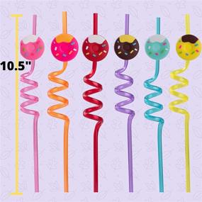 img 2 attached to 🍩 Fun & Eco-Friendly Reusable Donut Straws – Perfect Party Supplies for Kids' Birthday Decorations – 24 Pack