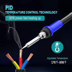 img 1 attached to 🔥 Precision Soldering Station: Adjustable Temperature Range from 176°F to 896°F for Electronics