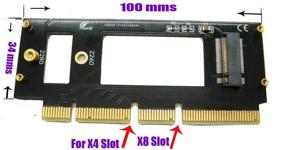 img 2 attached to 💻 Sintech NVME PCIe M.2 M Key SSD to PCI-e X4 X16 Adapter Card with Heatsink, Compatible for Samsung 960 970 EVO