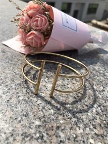 img 1 attached to 💫 Hollow Double Layer Expandable Wire Cuff Bangle Bracelet: Stylish Wrist Jewelry for Versatile All-Match Looks