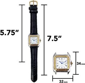 img 3 attached to Peugeot Women Two Tone Designer Leather Women's Watches