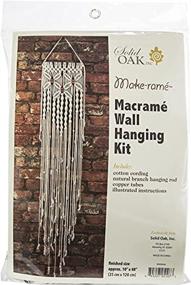 img 1 attached to 🌿 SOLID OAK Macrame Wallhang Kit with 3 Flowers in Off-White - Available in One Size