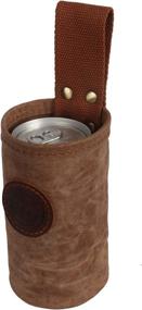 img 4 attached to TOURBON Canvas Waist Belt Beer Holster: Hip Holder Pouch for Drinks and Water Bottles