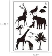 🎨 12 pcs large stencils for templates: 70 love patterns, animals, plants, people, marine life balloon, children dinosaur template (8.2" x 11.6") - diy craft stencils for children logo