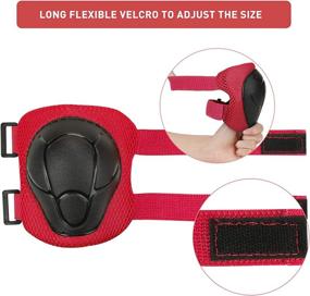 img 1 attached to 🛹 KUYOU Kids Protective Gear Set - Knee Pads, Elbow Pads, and Wrist Guard for Skateboarding, Inline Roller Skating, Cycling, Biking, BMX, Ski, Scooter