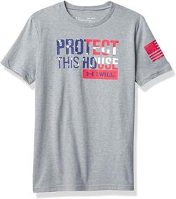 img 3 attached to Рубашка Under Armour Boys' Freedom 'Защищай этот дом' для активных детей