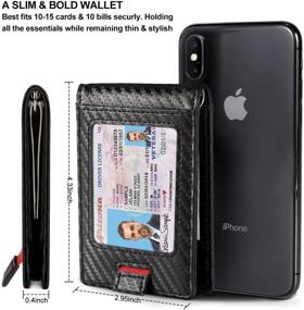 img 3 attached to RFID Blocking Minimalist Wallet for Men - Sleek 💼 Accessories and Money Organizers, Card Cases & Wallets for Men