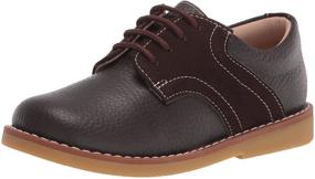 img 4 attached to European Oxford Brown Medium Boys' Shoes by Elephantito - Top Pick for Oxfords