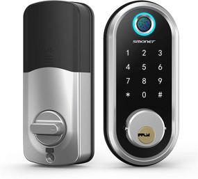 img 4 attached to SMONET Smart Deadbolt: App-Controlled Keyless Entry, 🔒 Fingerprint & Keypad Security Lock for Homes and Hotels