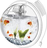 🐠 1-gallon betta fish bowl: outgeek wall-mounted hanging aquariums - clear acrylic bubble tanks, portable plastic fishtank waterfall for home, garden, office logo