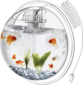 img 4 attached to 🐠 1-Gallon Betta Fish Bowl: Outgeek Wall-Mounted Hanging Aquariums - Clear Acrylic Bubble Tanks, Portable Plastic Fishtank Waterfall for Home, Garden, Office