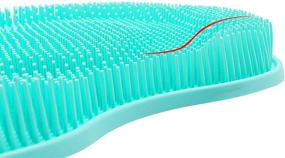 img 1 attached to 👣 SinLoon Green Large Foot Scrubber Mat with Non-Slip Suction Cups and Soft Firm Bristles - Foot Brush Cleaner and Massager, Enhances Foot Circulation and Exfoliation