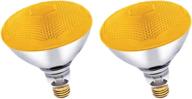 🐛 dysmio lighting 100 watt br38 incandescent yellow bug light flood light bulb - pack of 2 логотип