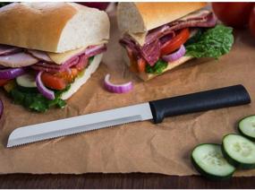 img 1 attached to 🍞 Rada Cutlery Bread Knife: 6 Inch Serrated Blade, Stainless Steel Resin, Made in The USA, Black Handle - Top Quality