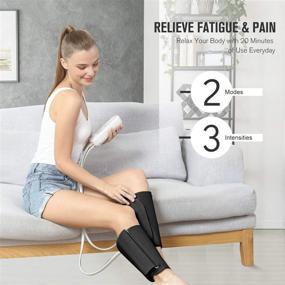 img 3 attached to FIT KING FT-008A Leg Massager: Enhancing Circulation and Relieving Muscle Tension, Air Compression Calf Massager for Edema, RLS - 2 Modes, 3 Intensities