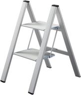 🪜 slim step stool by hasegawa ladders - 2 pack, silver logo
