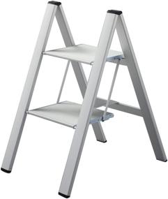 img 4 attached to 🪜 Slim Step Stool by Hasegawa Ladders - 2 Pack, Silver