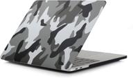 📱 izi way macbook air 13 inch case 2020 2019 2018 a2337(m1 chip) a2179 a1932, military army style hard shell cover for mac air 13 retina display with touch id- camouflage city gray логотип