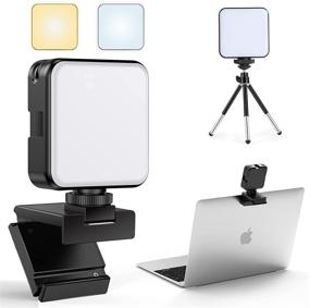 img 4 attached to 📸 Enhance Your Video Conferencing Experience with the FDKOBE Video Conference Lighting Kit: Tripod and Webcam Style Mount for Laptop/Computer, Perfect for Remote Working, Zoom Calls, Live Streaming, and Mac Monitoring