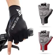 🚴 hikenture half finger cycling gloves: padded mountain road bike gloves for men and women logo