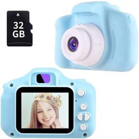 img 4 attached to 📸 OMWay Toy Camera for Kids - Toddler Digital Camera for Boys Girls, Ideal Easter Christmas Birthday Gifts for Children Ages 3-11, 1080p 12MP HD Camcorder with 32GB SD Card Included