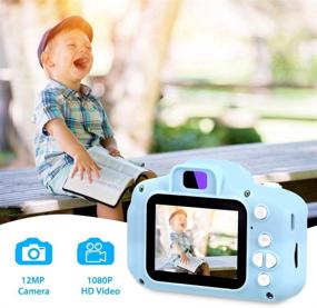 img 3 attached to 📸 OMWay Toy Camera for Kids - Toddler Digital Camera for Boys Girls, Ideal Easter Christmas Birthday Gifts for Children Ages 3-11, 1080p 12MP HD Camcorder with 32GB SD Card Included