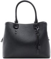 aldo legoiri top handle black women's satchel handbag & wallet set: sleek and stylish organization logo