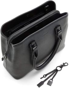 img 2 attached to ALDO Legoiri Top Handle Black Women's Satchel Handbag & Wallet Set: Sleek and Stylish Organization