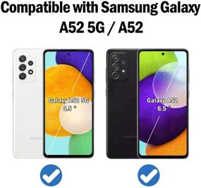 img 3 attached to 📱 Набор из 3 стеклянных защитных пленок для экрана и камеры для Samsung Galaxy A52 4G/5G 6.5" - твердость 9H, высокая четкость изображения, защита от царапин, закругленные края 2.5D, защита от отпечатков пальцев, легкая установка