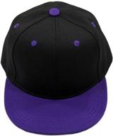 black plain snapback for youth: boys' hats & caps accessories logo