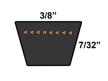 powerdrive m6127a replacement length rubber logo