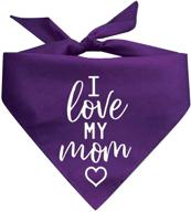 ❤️ i love my mom dog mom dog bandana: assorted colors for proud pet owners логотип