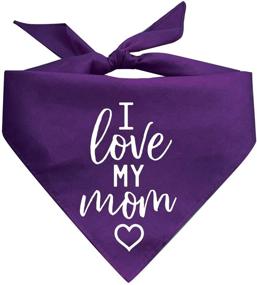 img 2 attached to ❤️ I Love My Mom Dog Mom Dog Bandana: Assorted Colors for Proud Pet Owners