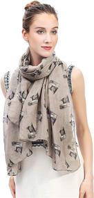 img 3 attached to 🐶 Lina & Lily Yorkshire Terrier Yorkie Dog Print Women's Scarf: Lightweight and Stylish Gift for Dog Lovers