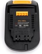 ecarke mil18dl battery adapter milwaukee logo