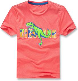 img 2 attached to 🦕 Ovovod Kids Tees Boys Dinosaur Shirts: Quick Drying, Breathable & Sporty T-shirt for Boys Ages 4-14