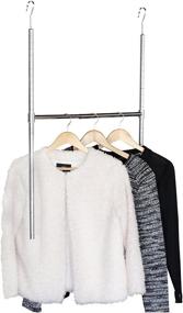 img 4 attached to 👚 Enhance Your Closet Space with DecoBros Adjustable Hanging Closet Rod, Chrome