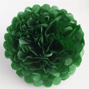 img 1 attached to 🌸 Green Set of 15 Pom Poms Tissue Paper Flower Balls - Decorative Hanging Flower DIY Craft for Wedding, Birthday, and Home Decorations (8 inch, 10 inch, 12 inch)