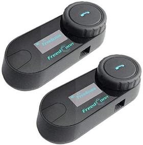 img 2 attached to 🔊 FreedConn TCOM-SC Motorcycle Helmet Bluetooth Intercom Headset Communication Systems Kit: Seamless Connectivity for 2 or 3 Riders, LCD Screen, FM Radio, Mobile Phone, MP3, GPS Connective, and Handsfree - 800m Range (2 Pack)