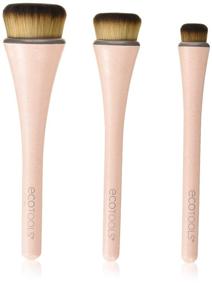 img 4 attached to 🌿 EcoTools 360 Ultimate Blend Makeup Brushes: Cream & Stick Makeup, Set of 3 - Foundation, Concealer, Highlighter, Blush