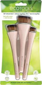 img 3 attached to 🌿 EcoTools 360 Ultimate Blend Makeup Brushes: Cream & Stick Makeup, Set of 3 - Foundation, Concealer, Highlighter, Blush