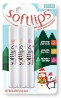 🎄 softlips limited edition christmas set: spf20, cherry cordial, maple butter, winter berry logo