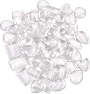 🔮 sunnyclue 60 pcs transparent glass cabochons: the perfect craft supply for jewelry making and photo pendant design - square, oval, rectangle, half round, and heart drop shapes - clear glass dome cabochons, 20mm and 25mm sizes included logo