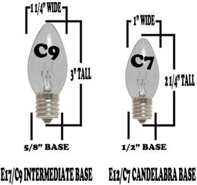 img 1 attached to 🎄 25ft Multi C9 Ceramic Christmas String Lights Set - Outdoor Christmas Light String - Opaque Christmas Bulbs - Roofline Light String - Outdoor White Wire String Lights