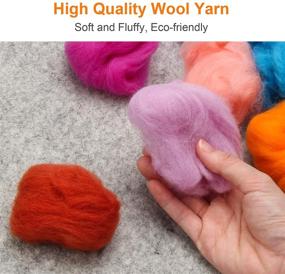 img 3 attached to Coitak 72 Colors Fibre Wool Yarn Roving: Needle Felting & Spinning Craft Materials