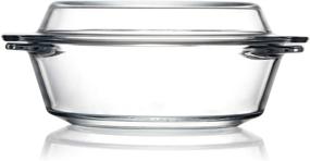 img 4 attached to Compact Glass Casserole Dish with Glass Lid | Mini Glass Microwave Bowls Set with Lids | Microwavable Glass Bowls (0.65L)